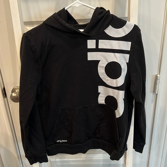 adidas Other - Adidas Black Youth Boys Size L/G (14/16) Hoodie/Sweatshirt w/Adidas Graphic